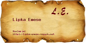 Lipka Emese névjegykártya