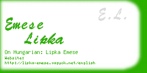 emese lipka business card